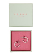 Ted Baker Silver Tone SEENITA: Crystal Small Hoop Earrings - Image 6 of 9