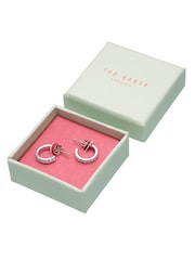 Ted Baker Silver Tone SEENITA: Crystal Small Hoop Earrings - Image 7 of 9