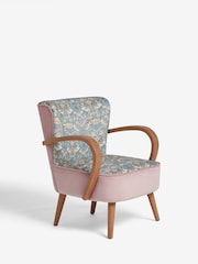 Clarke & Clarke William Morris Strawberry Thief Slate Grey Blush Luisa Accent Chair - Image 3 of 7