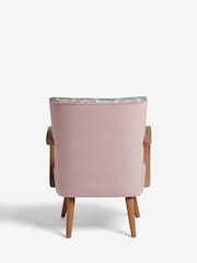 Clarke & Clarke William Morris Strawberry Thief Slate Grey Blush Luisa Accent Chair - Image 6 of 7