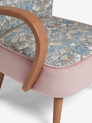 Clarke & Clarke William Morris Strawberry Thief Slate Grey Blush Luisa Accent Chair - Image 7 of 7