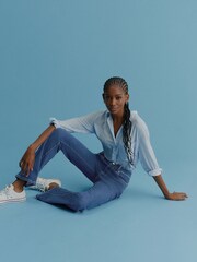 Dark Blue Bootcut Jeans - Image 2 of 4