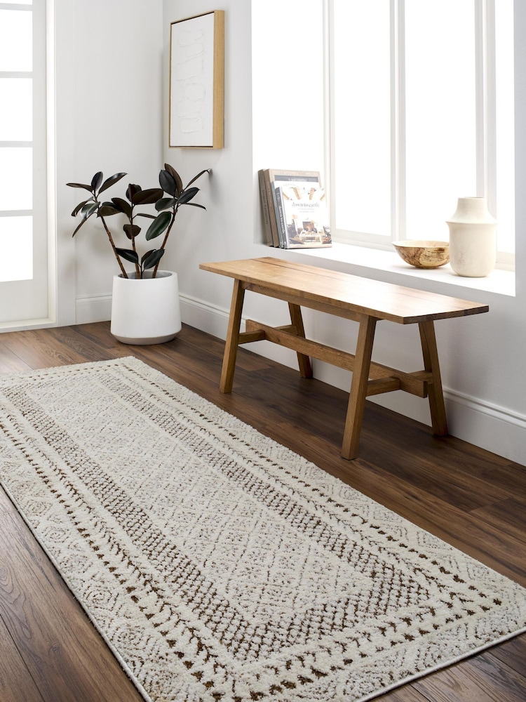 LIVABLISS Brown Freud Modern High Pile Rug - Image 1 of 7