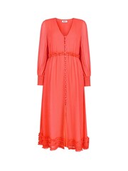 Ro&Zo Pink Coral Frill Button Through Dress - Image 3 of 3