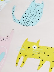 Catherine Lansfield Pink Cute Cats Duvet Cover and Pillowcase Set - Image 4 of 4