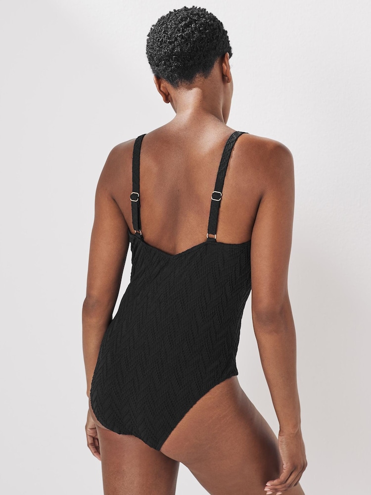 Black Plunge Tummy Control Swimsuit - Image 2 of 6