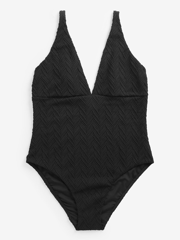 Black Plunge Tummy Control Swimsuit - Image 6 of 6