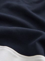 Navy Graphic Polo Rugby Longsleeve Shirt - Image 6 of 6