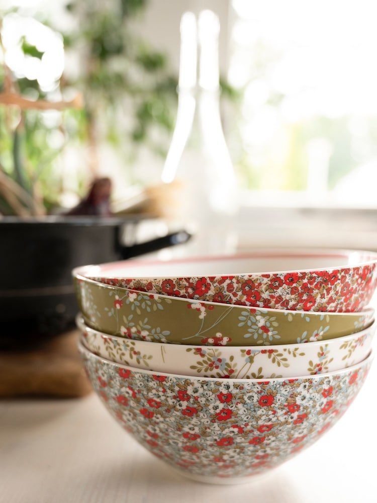 Laura Ashley Set of 4 Green Stockbridge Green Bowls - Image 2 of 3 Laura Ashley Set of 4 Green Stockbridge Green Bowls - Image 2 of 3