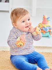 JoJo Maman Bébé Lion Wrist Soft Rattles - Image 1 of 4