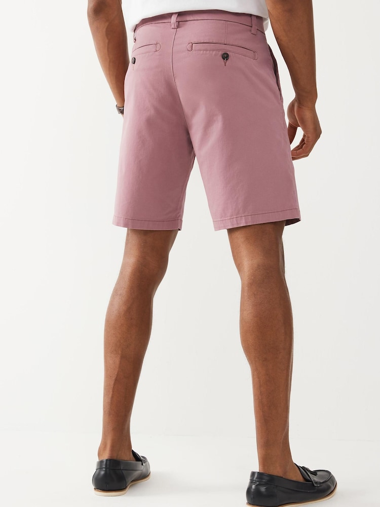 Pink Straight Stretch Chino Shorts - Image 3 of 3 Pink Straight Stretch Chino Shorts - Image 3 of 3