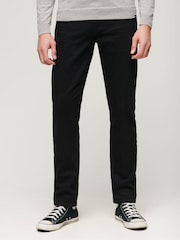 Superdry Black Organic Cotton Slim Straight Jeans - Image 1 of 10