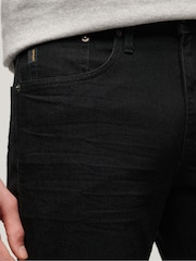 Superdry Black Organic Cotton Slim Straight Jeans - Image 4 of 10