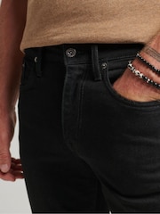 Superdry Black Organic Cotton Slim Straight Jeans - Image 6 of 10