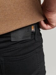 Superdry Black Organic Cotton Slim Straight Jeans - Image 7 of 10