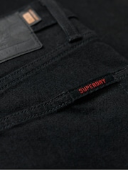 Superdry Black Organic Cotton Slim Straight Jeans - Image 9 of 10