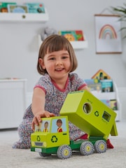 JoJo Maman Bébé Wooden Recycling Truck Sorter - Image 2 of 4