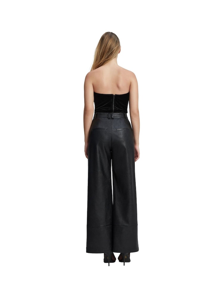 Bardot Black Marlowe Pu Wide Leg Trousers - Image 2 of 6