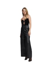 Bardot Black Marlowe Pu Wide Leg Trousers - Image 4 of 6