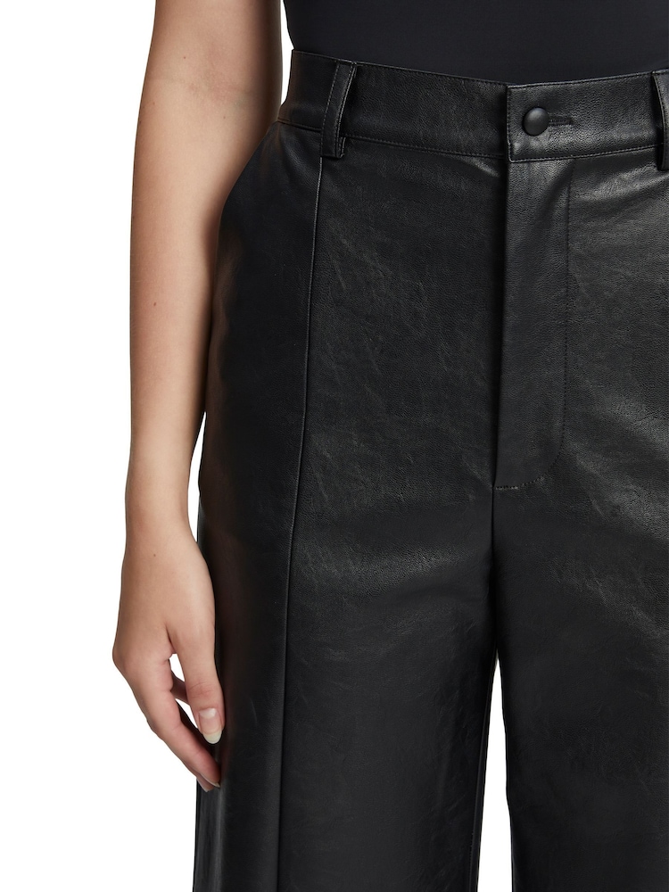 Bardot Black Marlowe Pu Wide Leg Trousers - Image 6 of 6