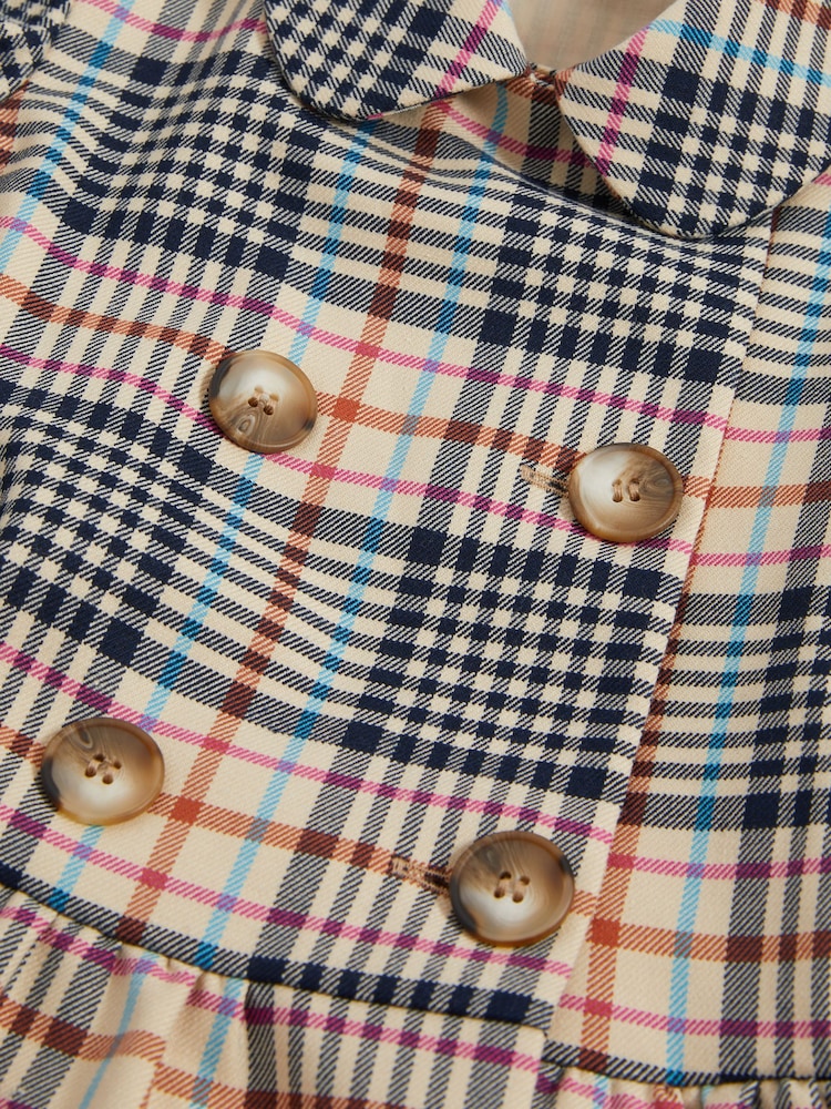 beige check dress Gili Dress