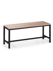 Julian Bowen Brown Tribeca 4 Seater Dining Bench Set - Image 4 of 4