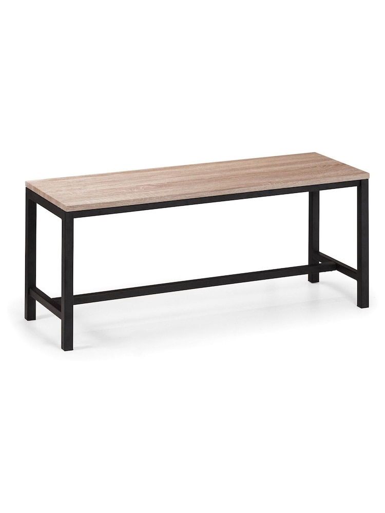 Julian Bowen Brown Tribeca 4 Seater Dining Bench Set - Image 4 of 4