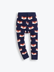 JoJo Maman Bébé Navy Blue Fox Extra Thick Leggings - Image 3 of 3