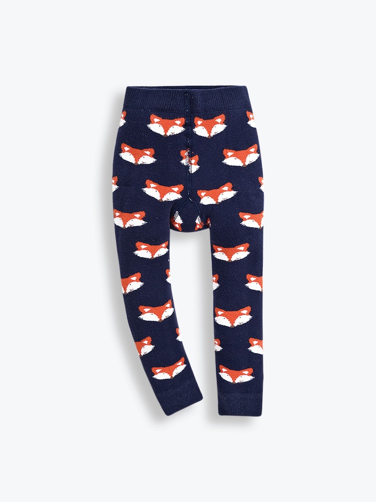 JoJo Maman Bébé Navy Blue Fox Extra Thick Leggings - Image 3 of 3
