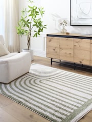 LIVABLISS Green Fossay Washable Shaggy Modern Rug - Image 1 of 6