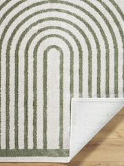 LIVABLISS Green Fossay Washable Shaggy Modern Rug - Image 3 of 6