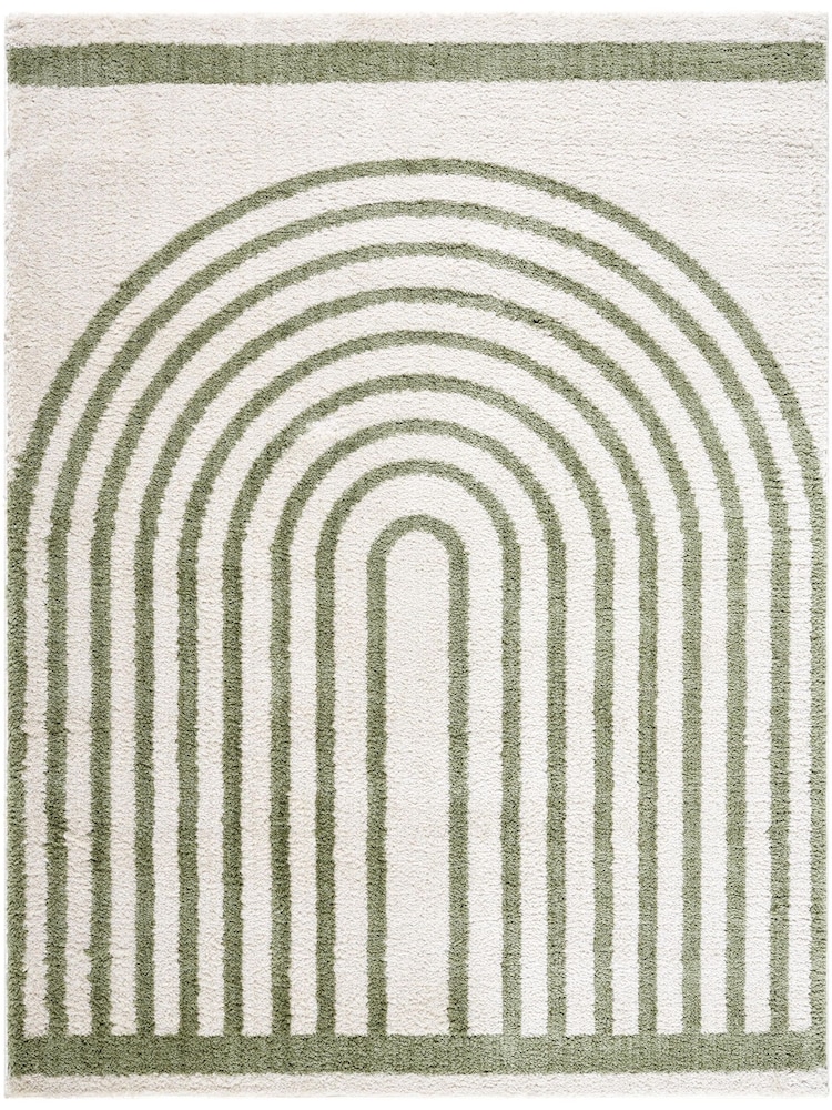 LIVABLISS Green Fossay Washable Shaggy Modern Rug - Image 6 of 6