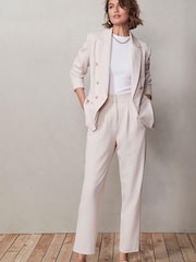 Розовые зауженные брюки со складками Mint Velvet - Изображение 2 из 4