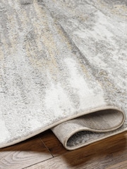 LIVABLISS Black San Francisco Abstract Modern Marble Rug - Image 3 of 6