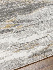 LIVABLISS Black San Francisco Abstract Modern Marble Rug - Image 4 of 6