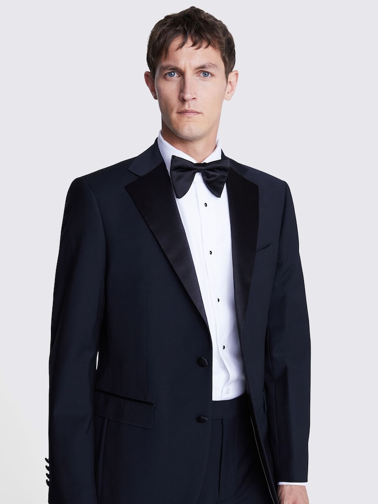 MOSS Black Regular Fit Notch Lapel Suit Jacket - Image 1 of 5