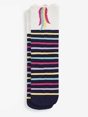JoJo Maman Bébé Navy Unicorn Welly Socks - Image 1 of 2