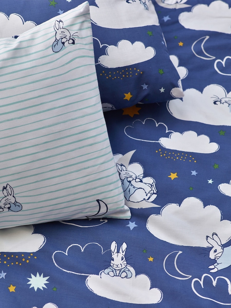 Peter Rabbit™ Blue Sleepy Head Timeless Printed Duvet Cover and Pillowcase Set - Image 6 of 6