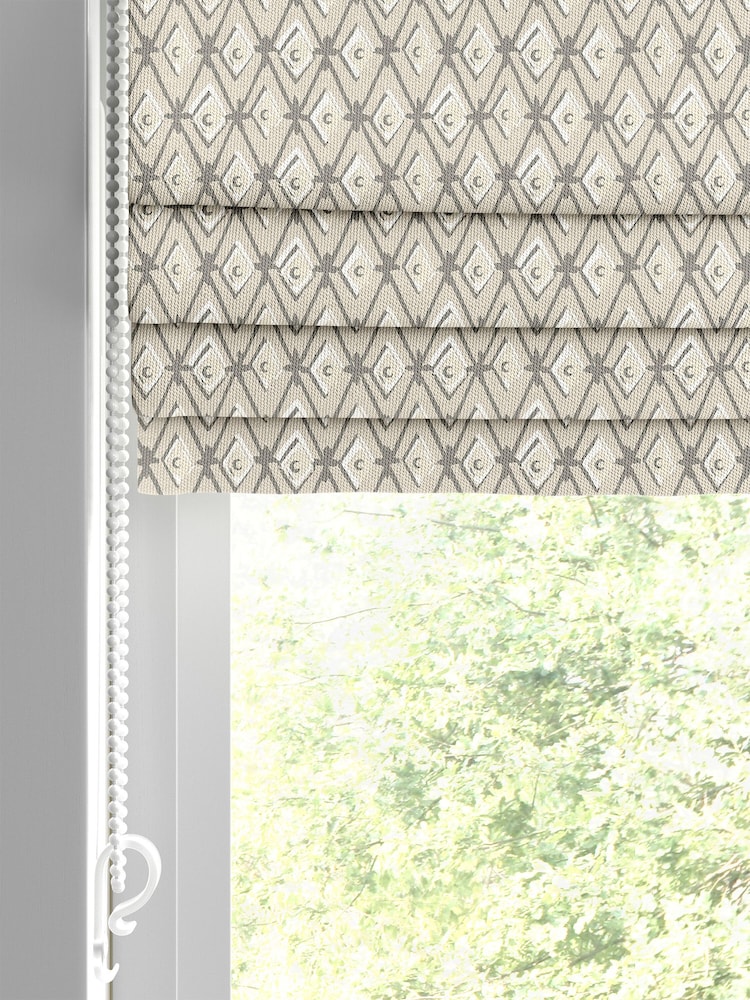 Laura Ashley Grey Saron Made To Measure Roman Blinds - Image 2 of 6