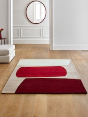 Jasper Conran London Red Colourblock Wool Rug - Image 2 of 4