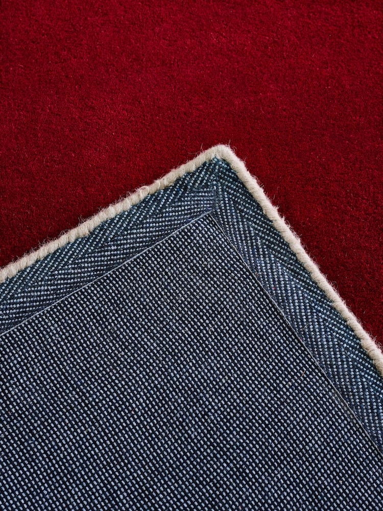 Jasper Conran London Red Colourblock Wool Rug - Image 4 of 4