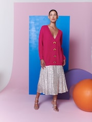 Olivia Rubin Frankie Rib Knit Longline Cardigan - Image 2 of 8