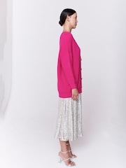 Olivia Rubin Frankie Rib Knit Longline Cardigan - Image 7 of 8