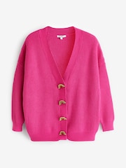 Olivia Rubin Frankie Rib Knit Longline Cardigan - Image 8 of 8