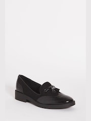 Simply Be Black Extra Wide Fit Tassel Loafers - Image 2 of 3