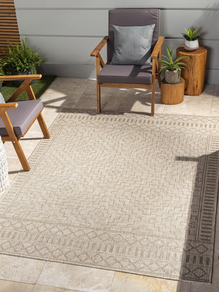 LIVABLISS Brown Tuareg Global Outdoor Rug - Image 1 of 7 LIVABLISS Brown Tuareg Global Outdoor Rug - Image 1 of 7