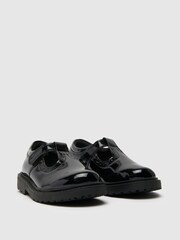 Schuh Junior Black Lock Patent T-Bar Shoes - Image 2 of 4