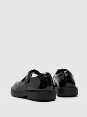 Schuh Junior Black Lock Patent T-Bar Shoes - Image 3 of 4