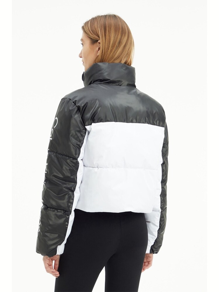 Calvin Klein Jeans Colourblocked Black Short Puffer Jacket - Image 3 of 3 Calvin Klein Jeans Colourblocked Black Short Puffer Jacket - Image 3 of 3
