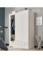 Bentley Designs White Ashby Triple, 3 drawers Wardrobe - Image 1 of 4